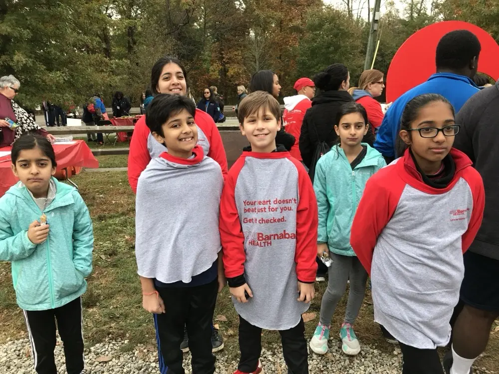 Young volunteers at the Heart Walk event